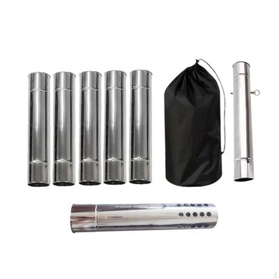 Chimney Tubes Portable Camp Stove Tube for Hiking Camping Log Burning