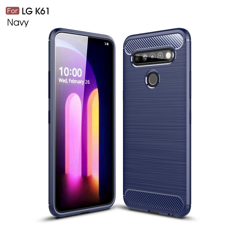 For Deksel LG K61 Etui For LG K61 Coque Beskyttende Støtsikker Armor Silikon Støtfangerdeksel For LG K61 K60 K40S K41S K51S Fundas