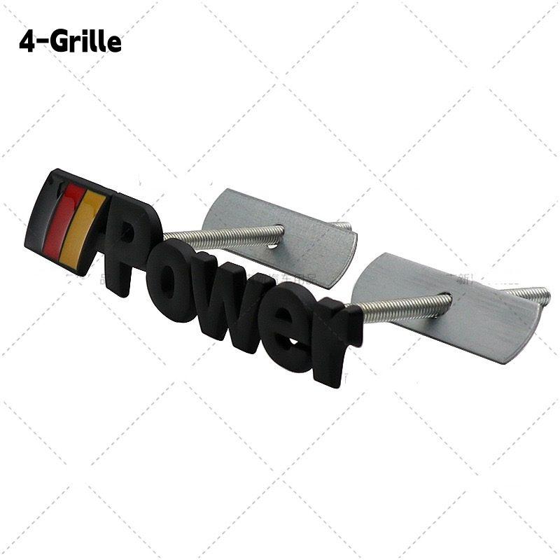 Car Styling Tricolor Power 3D Metal Sticker Front Grill and Trunk Fender Emblem Badge Decal for 1 3 4 5 6 7 Series X1 X3 X4 X5 X6