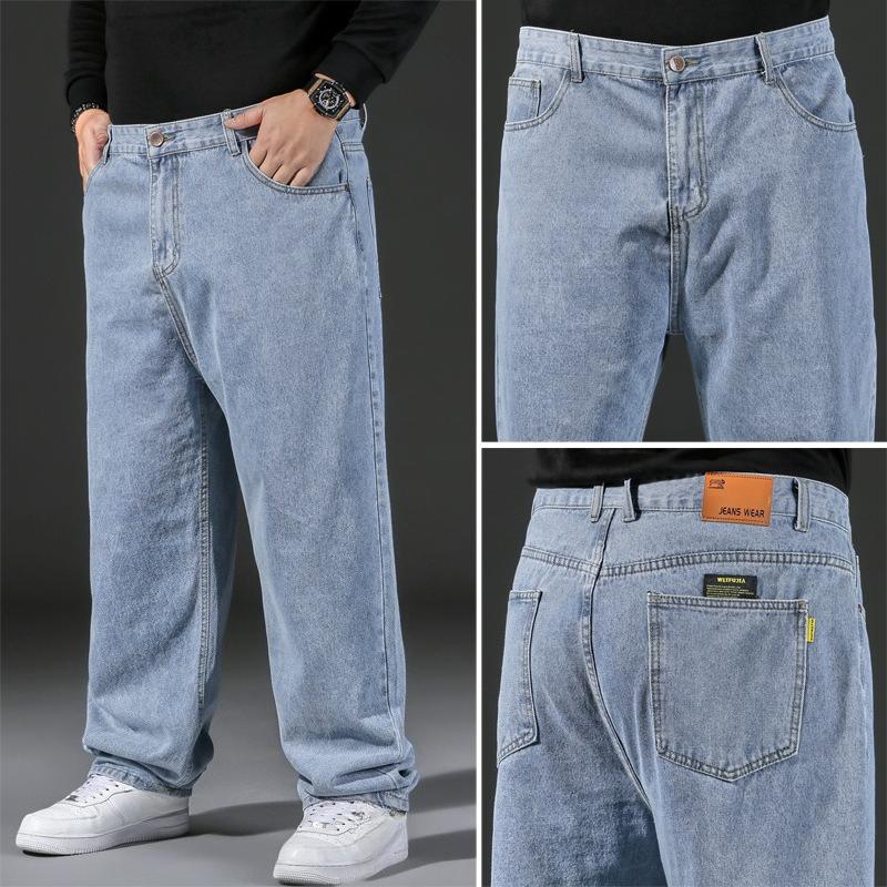 Wide-leg trousers Straight-leg jeans for men Loose-fit wide-leg trousers Straight-leg jeans in plus sizes