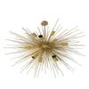 12-flammiger Mid-Century Modern Messing Sputnik Kronleuchter Verstellbare Deckenpendelleuchte für Esszimmer, Wohnzimmer, Schlafzimmer, Eingangsbereich