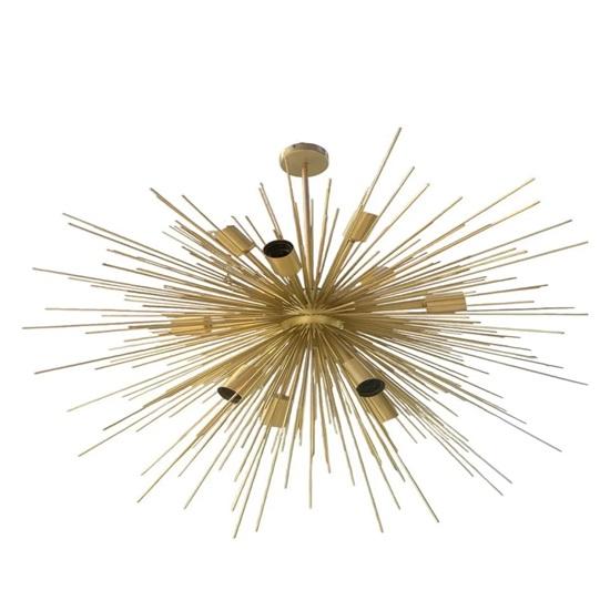 12-flammiger Mid-Century Modern Messing Sputnik Kronleuchter Verstellbare Deckenpendelleuchte für Esszimmer, Wohnzimmer, Schlafzimmer, Eingangsbereich