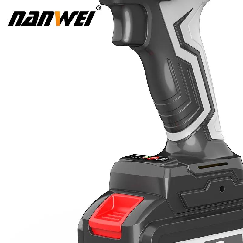 NANWEI Brushless Electric Impact Wrench, with A Torque of Up To 1080 Nm and A 4.0Ah Capacity, Cordless Rechargeable Lithium Battery Screwdriver.