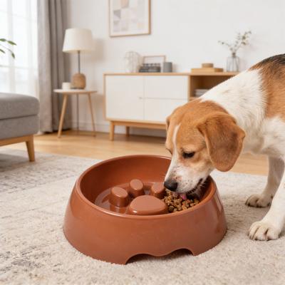 Pet Slow Feeder Bowl Plastic Dog Food Bowl Slow Feeding Cat Bowl Anti-Choking Feeding Bowl for Dogs Cats Healthy Eating