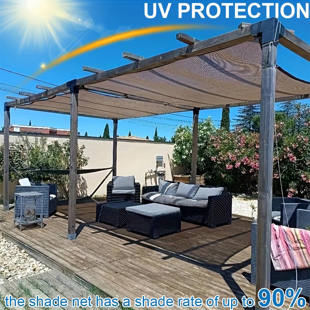 2x3m/3x4m Sun Shade Sail Rectangle HDPE Sunshade Net with Grommets Shade Mesh Shade Canopy for Greenhouse Plant Pergola