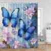 Romantic Rose Shower Curtain - Vibrant Floral & Butterfly Designs for Elegant Bathroom Décor, Waterproof, Easy Care & Soft Touch