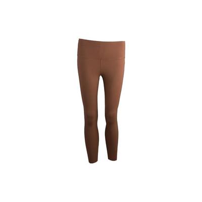 Nike Yoga Luxe Infinalon Cropped Leggings Women Bottoms Brown CJ3802-275