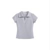 ICH MODE Damen Slim-Fit Polo Crop Top