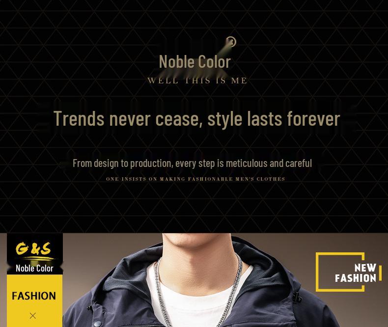 Premium Men's Trendy American Loose-Fit Hooded Jacket for Autumn