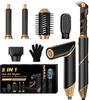 5 In 1 Blow Dryer Brush, Hair Dryer Brush with Detachable Air Styler, Negative Ionic Magic Hair Styler, Hot Air Brush for Straightener, Drying