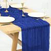 Elegant Pleated Tablecloth Washable Table Flag Crepe Table Runners  Table Settings