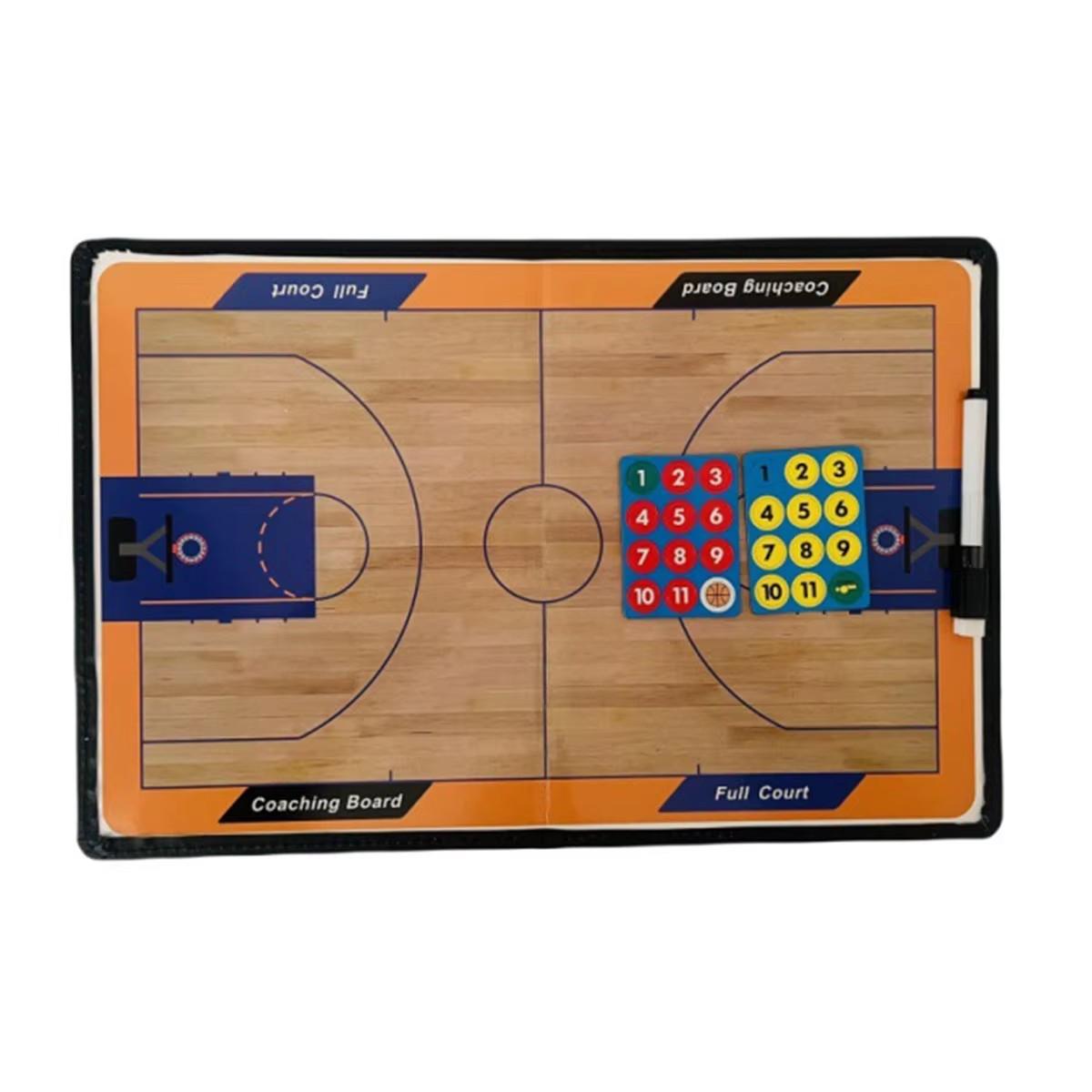 1PC Football Basketball Tactical Board Foldable Wipeable Coaching Board Training Equipment коричневый