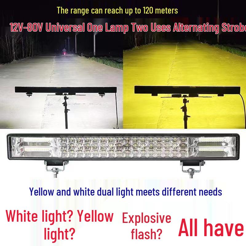 Compatible LED Strip, Headlight & Spotlight for 12V/24V Vehicles - Ideal for Cars & Trucks