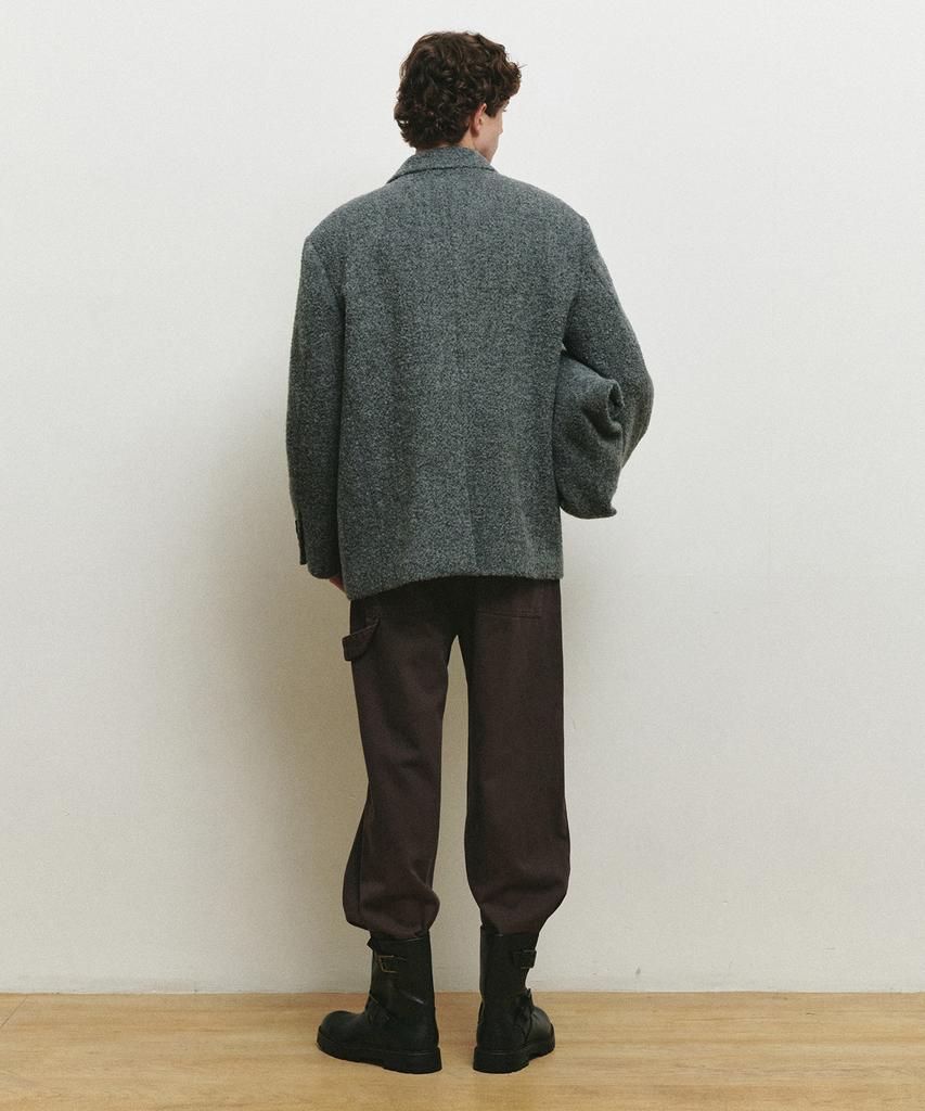 Mindbridge [Hoite] Boucle Wool Oversized Jacket