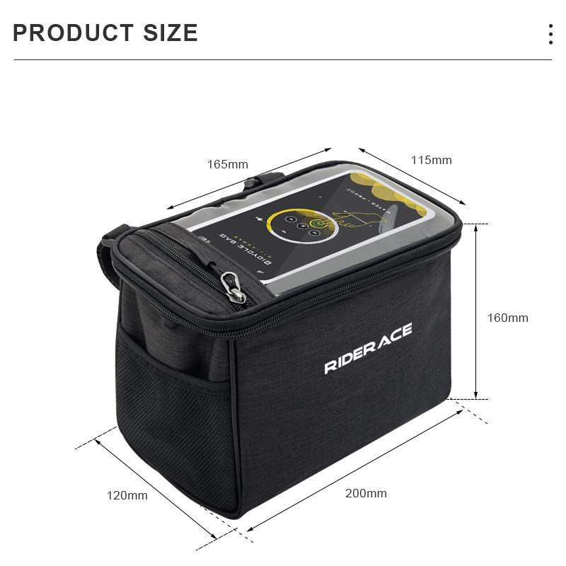 Bicycle Front Handlebar Bag With Touch Screen Bike Handlebar Bag Thermal Multifunctional Portable Outdoor Cycling Accessories