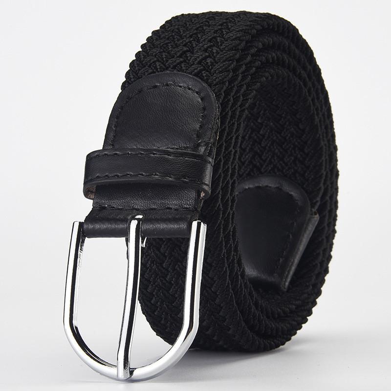 Stylish Woven Stretch Casual Mens Belt With Alloy Buckle For Fashionable Wear