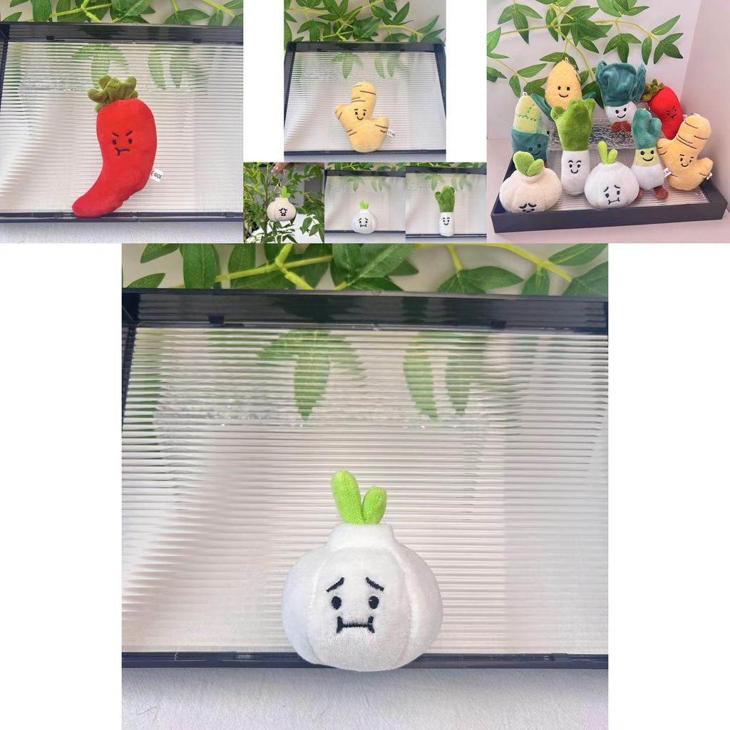 Charming Plush Vegetable Hang-on Keychains Featuring Lovable Garlic Onion Pepper And More