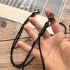 Lanière de cou en cuir véritable Cordon à clés Corde Lanière de poignet faite à la main Porte-clés en cuir de vache Lanière simple pour téléphone portable Lanière porte-clés anti-perte