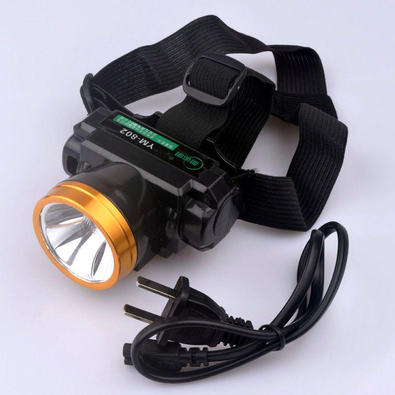 Rechargeable LED Headlamp – High Brightness, Long-Throw, Outdoor, Night Riding, Fishing, and Mining Flashlight.