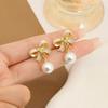 Exquisite Bowknot Drop Earrings Accessory Unique Ear Pendant Delicate Bowknot Ear Hooks Adornment for Daily Wear Dates
