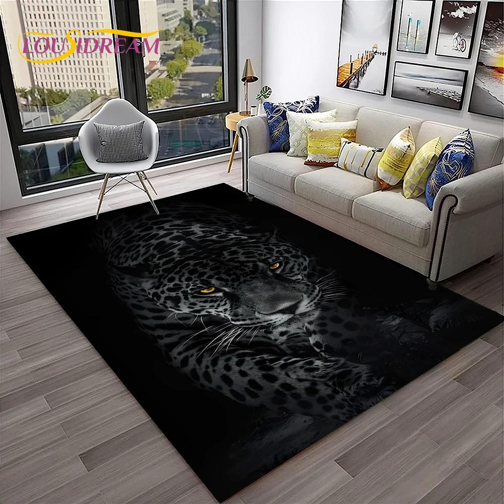 Beast Leopard Cheetah Cartoon Animal Carpet Rug for Home Living Room Bedroom Sofa Doormat Decor,kids Area Rug Non-slip Floor Mat