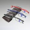 Fashion Reading Glasses Ultra Narrow Lightweight Semi Rimless Metal Frame Free Case Gift