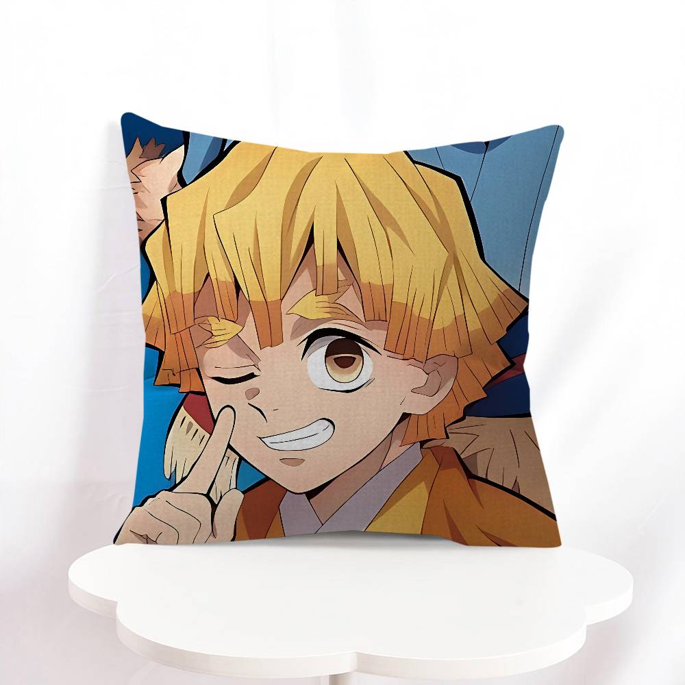 

A-Agatsuma Zenitsu Cushion Cover Inches Farmhouse Decor Home Throw Pillow Covers For Couch Decorations 16x16Inch