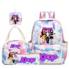 4pcs K-POP Group Print Backpack Teens Capacity Schoolbag With Shoulder Bag For Daily Use Girls Travel Casual School Bag Color