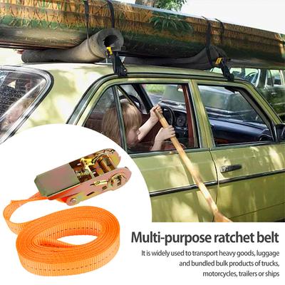 4PCS Ratchet Straps Sets 800 Kg 4m Ratchet Tie Down Straps Roof Rack Strap Adjustable Cam Buckle Straps Heavy Duty Tensioning