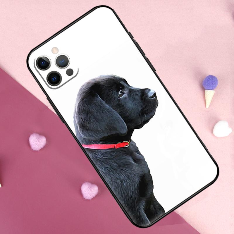 

Black Labrador Dog Phone Case For iPhone 17 Pro Max 11 14 15 16 Pro Max Plus 13 12 Mini 16e 17 Air Back Cover iPhone 13