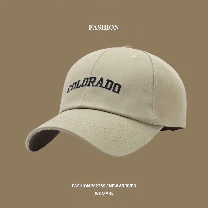 Deep top big head circumference letter baseball cap women's versatile fashion embroidery sunscreen showing face small eaves sunshade cap