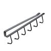 Under Cabinet Hook Multifunctional Rustproof Iron 6 Hooks Cabinet Storage Hanger for Bedroom Kitchen