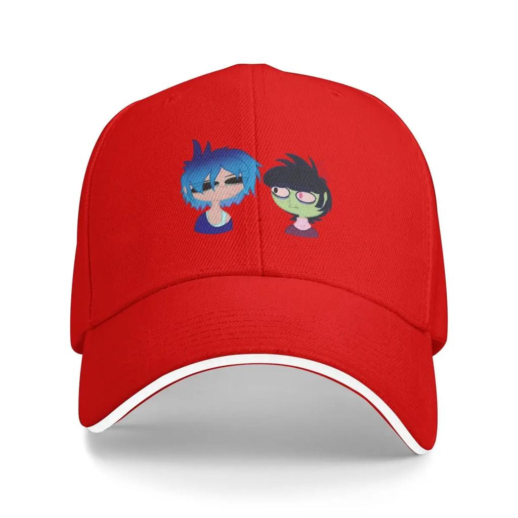 2D und Murdoc Kritzel Baseballkappe Sonnenschutzmütze Anime Damen Strand Outlet 2025 Herren