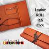 Dragon Horse PU Leather Pencil Brown Case,