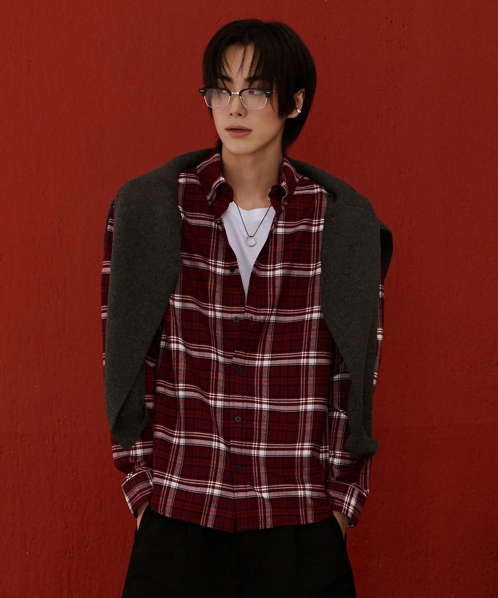 Chase Cult Men S Flannel Check Shirt - Red Red/95
