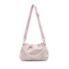 Champion Knitted Fabric Handbag, Shoulder Bag Small Unisex Black/Washed Pink/Silver White U5AACPU54