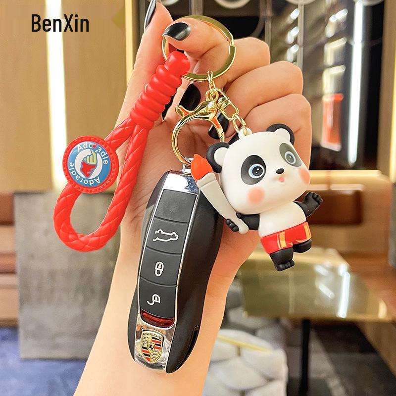 Exquisite Sports Panda Keychain Charm: Doll Pendant & Bag Accessory
