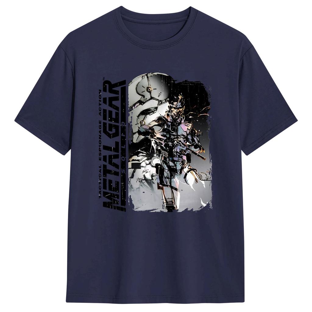 Mens TShirt Snake Metal Gear Solid Unique Pure Cotton Tees Short Sleeve  T Shirts Crew Neck Tops Printed