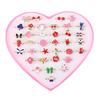 6/12/36pcs Cute Adjustable Rings for  Pretend Play Makeup Toys for Girls Cartoon Crystal Jewelry Alloy Rings Gifts for Girls