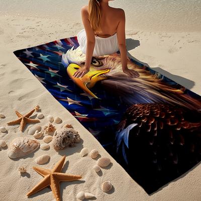 American Freedom Spirit Beach Towel, Super Soft Microfiber, Gift for Her/Him, Birthday, for Pool, Beach, Travel, Home Decor Fan Gifts