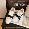 Retro inner height increase double color ribbon German training shoes women's autumn casual versatile fashion breathable sports shoes racing Forrest