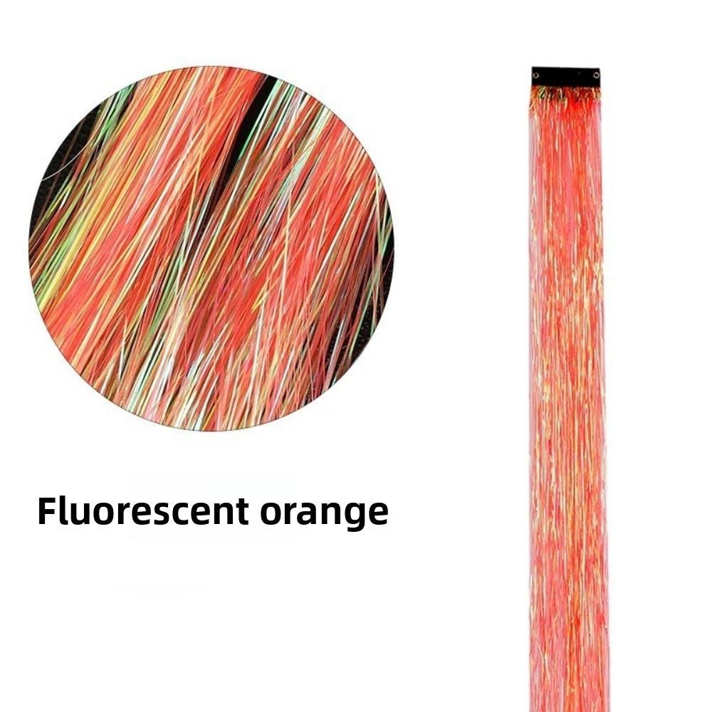 Highlights Clip Clip in Hair Extensions Glitter Colorful Fairy Hair Hair Tinsel Synthetic Long Straight Hair Highlights Girls