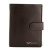 Wings Men' Genuine Leather Zipper Wallet Brown