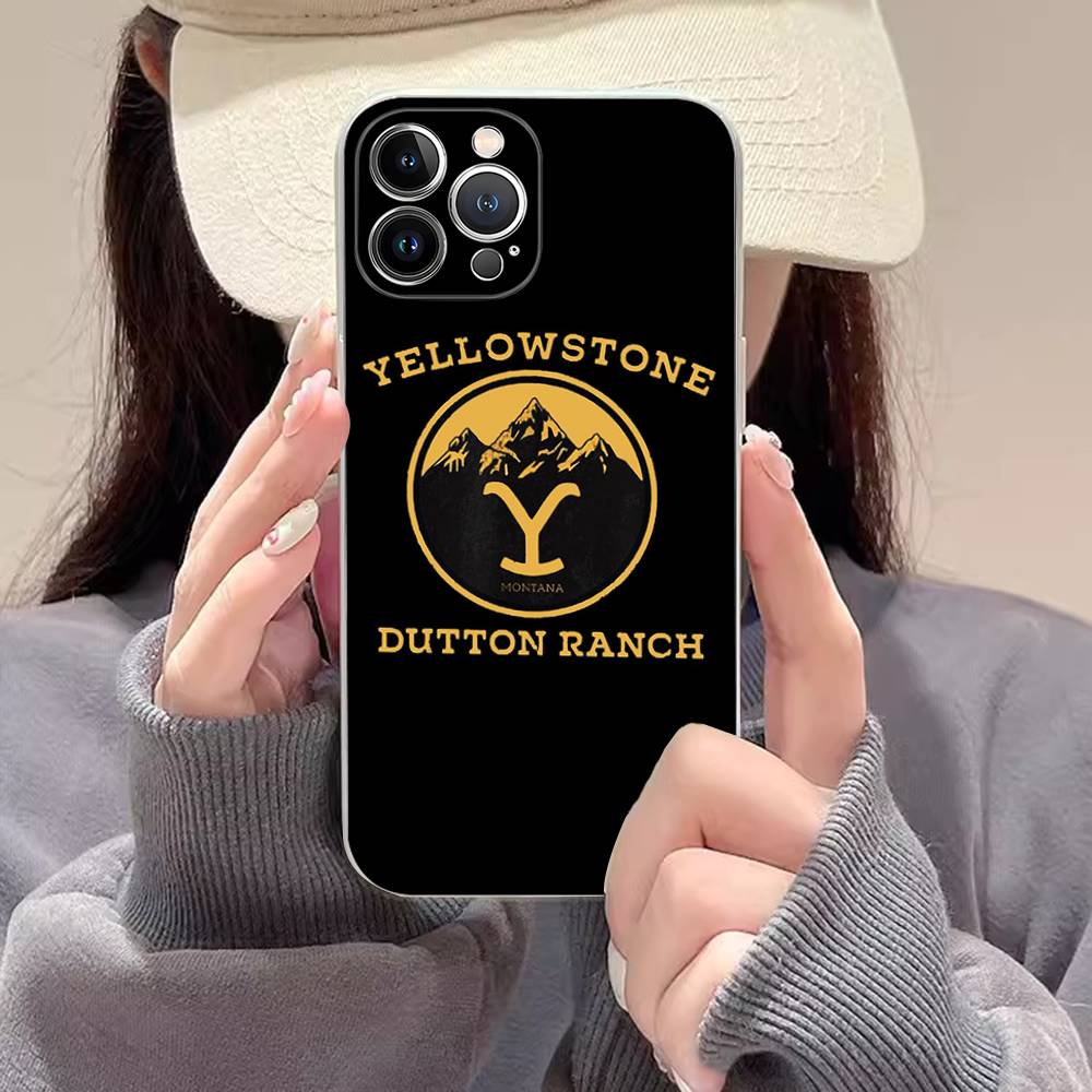 

Y-Yellowstone D-Dutton R-Ranch Logo For IPhone 17 16 15 14 13 12 Mini 11 Pro Max Transparent Case iPhone 14