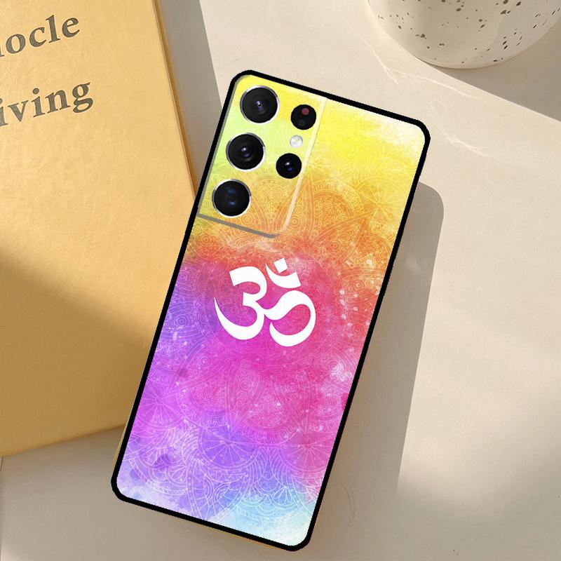 Aum Om Symbol Phone Case For Samsung Galaxy S25 S20 S21 S22 S23 S24 Ultra S9 S10 Plus S25 FE Cover Shell Galaxy S9 Plus