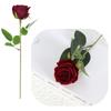 Velvet Rose Single Branch Artificial Flowers Decorations For A 50 Cm Vase - Red