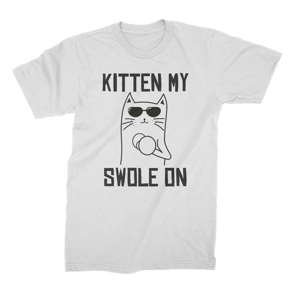 Kitten My Swole On Shirt Cat Workout Shirt Funny Kitten T Shirt Unisex T-Shirt