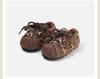 2025 Winter Leopard Print Retro Cotton Baby Shoes - Velvet Lined, Warm, Versatile, Casual German Training Design