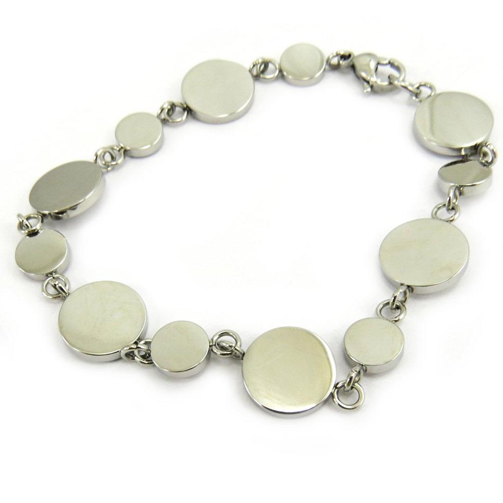 Les Trésors De Lily [L5665] - Silver 'Choreography' Steel Bracelet - 12 Mm