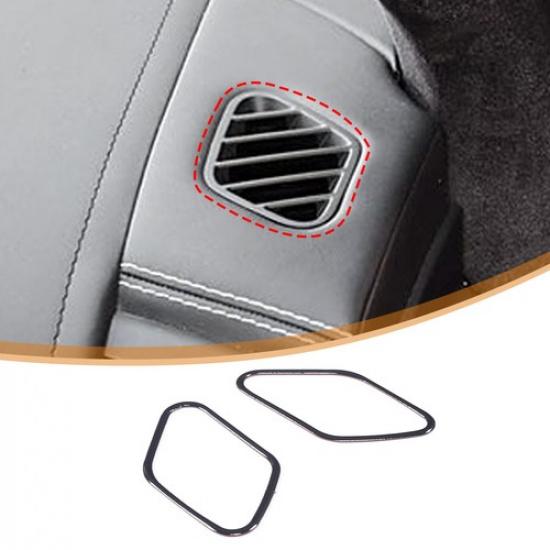 Glossy Piano Black Dashboard Air Vent Trim Sticker For Jaguar F-Type X152 13-24